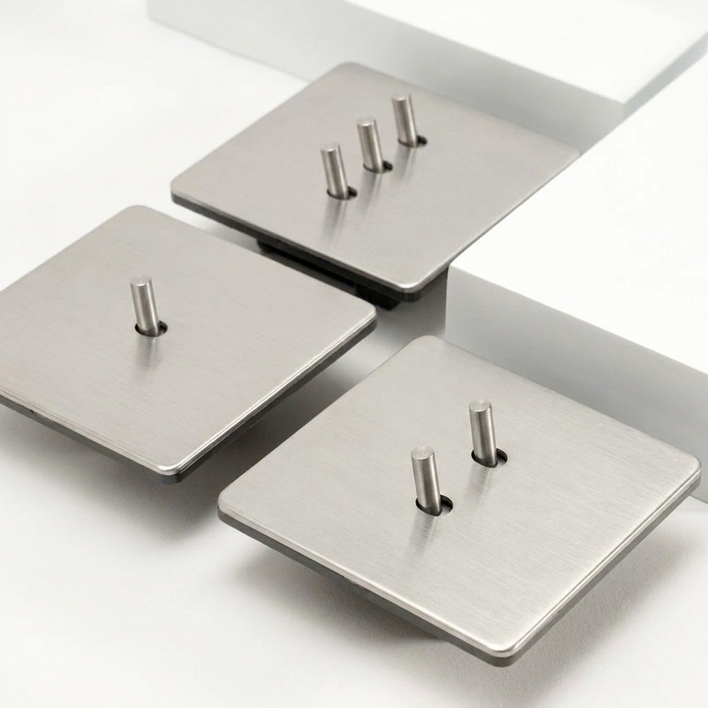 Interrupteurs finition argent brossé - Collection Argent