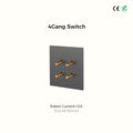 Interrupteur 4 Leviers - Gris Doré