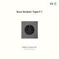Schuko-Steckdose (Typ F) - Grau