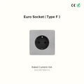Prise Simple Euro (Type F) - Argent Mat