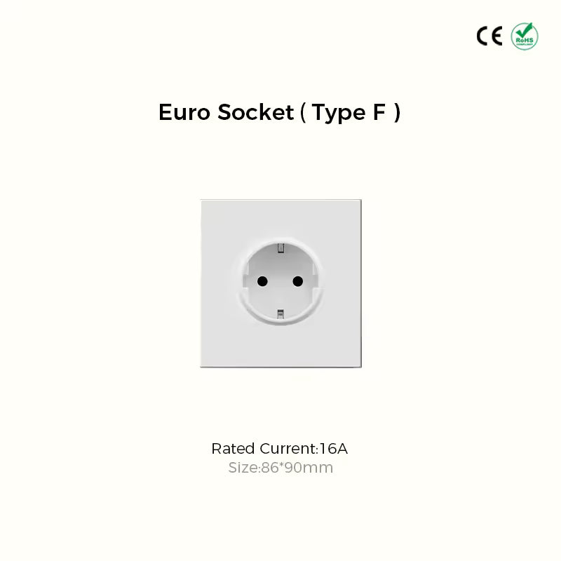 Prise Simple Euro (Type F) - Blanc