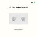 Doppel-Euro-Steckdose (2G Typ F) - Weiß