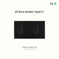 Prise Double Euro (2G Type F) - Noir
